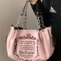 Rsslyn Chasing Your Dream Bags with Chains Embroidery Letter Retro Ladies Bags Pink Totes LMF24-196