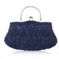 Rsslyn Beaded Clutch Bags Elegant Evening Bags Wedding Party Bridal Bags Navy Blue Clutch LMF24-197