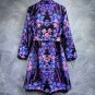 Rsslyn Women Purple Trench Coat and Dress Two Piece Elegant Vintage Ladies Dresses