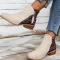 Rsslyn New Trendy Shoes for Women Size 8 Ankle Boots Zipper Multicolor Shoes Ethnic Design LMF24-203