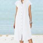Rsslyn Navy Blue Dress Fashion Linen Dresses with Mandarin Collar Sizes S-3XL Plus Sizes LMF24-209