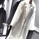 Rsslyn White Trench Coats White Robes Winter Casual Thickened Faux Fur Coat Plus Sizes LMF24-208