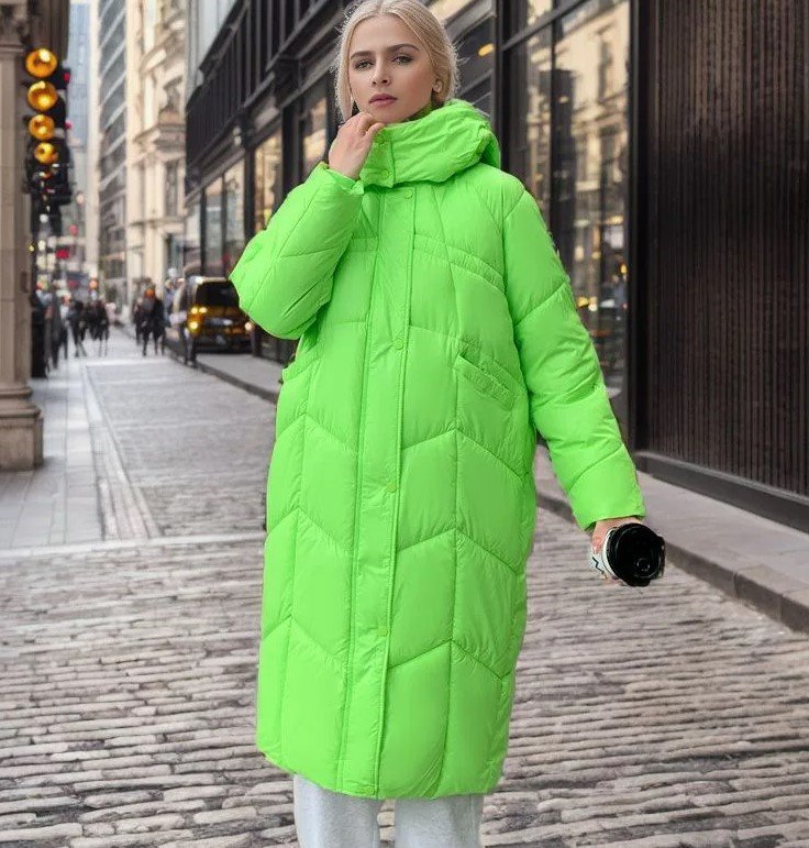 Rsslyn Plus Size Winter Clothes for Women S-4XL Windproof Turtleneck Hooded Overcoats LMF24-213