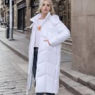 Rsslyn Fashion White Parka Turtleneck Overcoats Cotton Padded Winter Coats White Jackets LMF24-214