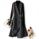 Rsslyn New Look Vest for Women Black Cardigan All-Match Western Style High-Grade Vests LMF24-222