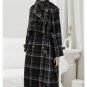Rsslyn Beige Trench Coats Plaid Wool Blends Fairycore Winter Jackets for Women LMF24-251 Overcoats