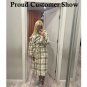 Rsslyn Beige Trench Coats Plaid Wool Blends Fairycore Winter Jackets for Women LMF24-251 Overcoats