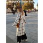 Rsslyn Beige Trench Coats Plaid Wool Blends Fairycore Winter Jackets for Women LMF24-251 Overcoats