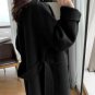 Rsslyn Wool Coats Timeless Fashion Wool Princesses Coats Navy Blue Trench Coats with Belt LMF24-253