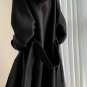Rsslyn Wool Coats Timeless Fashion Wool Princesses Coats Navy Blue Trench Coats with Belt LMF24-253