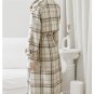 Black Trenchcoats High-Grade Temperament Wool Blend LMF24-256 Coat for Women Plaid Raglans Rsslyn