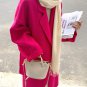 Rsslyn Luxury Overcoats Wool Magenta Winter Coat Plus Sizes Loose Pink Jackets Overcoats LMF24-258
