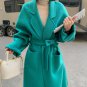 Rsslyn Luxury Overcoats Wool Magenta Winter Coat Plus Sizes Loose Pink Jackets Overcoats LMF24-258
