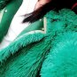 Green Wool Coats for Women Fashion Streetwear Jackets Lambwool Overcoats