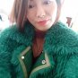 Green Wool Coats for Women Fashion Streetwear Jackets Lambwool Overcoats