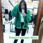 Green Wool Coats for Women Fashion Streetwear Jackets Lambwool Overcoats
