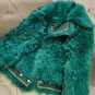 Green Wool Coats for Women Fashion Streetwear Jackets Lambwool Overcoats