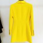 TF Slim Fit Yellow Blazers for Women High-Quality Office Coats Yellow Jackets Lion Buttons LMF24-261