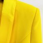 TF Slim Fit Yellow Blazers for Women High-Quality Office Coats Yellow Jackets Lion Buttons LMF24-261