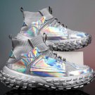 Rsslyn Silver Sports Shoes Size 11 Reflective Shoes for Boys Mens Sneakers Shoe Socks LMF24-262