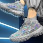 Rsslyn Exaggerated A Symbol Lightweight Running Shoes Fashion Black Shoes for Men and Boys LMF24-264