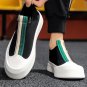 Mens White Sneakers High Quality Slip On White Shoes for Boys Leisure Zapatos 8 Male Shoes LMF24-269