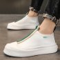 Mens White Sneakers High Quality Slip On White Shoes for Boys Leisure Zapatos 8 Male Shoes LMF24-269