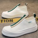 Rsslyn Fashion Slip On Shoes for Boys Casual Zapatos Size 8 Rubber Sole Rubber White Shoes LMF24-270