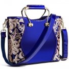 Rsslyn Exquisite Royal Blue Purse for Women Patent Leather Royal Blue Shoulder Bags Gift LMF24-278
