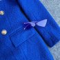 Rsslyn Long Blazers for Women High-Quality Material Office Work Royal Blue Overcoat Dress LMF24-281