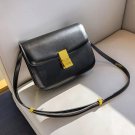Rsslyn Luxury Black Bags Fashion Trend Solid Black Leather Shoulder Bags Birthday Gift LMF24-284