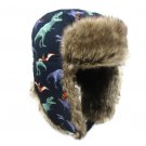 Rsslyn Fashion Hats for Boys Dinosaur Hats LMF24-227 Dinosaur Pattern Ushanka Caps Warm Skiing Hat