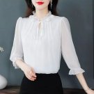 Rsslyn Medium Size Blouse for Women Chiffon Birthday Gift Mothers Day LMF24-311 White Blouses