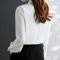 Rsslyn OL White Elegant Blouses Timeless Fashion Ruffled Blouses for Women with Bow LMF24-312