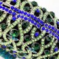 Rsslyn Peacock Bags Blue Clutch Wedding Bags Fashion Clutch for Women Peacock Diamond Crystal