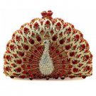 Rsslyn Luxury Valentines Day Gift Small Shoulder Bags Red Peacock Diamond Purses for Women LMF24-362