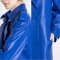 Rsslyn Timeless Fashion Trenchcoats Royal Blue Coat with Long Back Slit LMF24-365