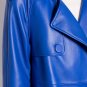 Rsslyn Timeless Fashion Trenchcoats Royal Blue Coat with Long Back Slit LMF24-365