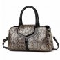 Rsslyn Snake Skin Pattern Luxury Boston Bag Portable Golden Bags Golden Totes LMF24-367