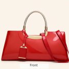 Rsslyn Fashion Shoulder Bags Red Patent Leather Phone Make Up Organizer Pouch LMF24-372