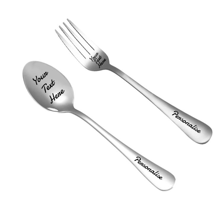 Rsslyn Custom DIY Stainless Steel Engraved Spoon LMF24-375 Personalized Gifts Kitchen Tableware
