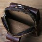Rsslyn Genuine Leather Men's Waist Bag 6.5-inch Mobile Phone Bag Black Pouch LMF24-385 Belt Bag