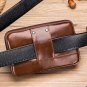 Rsslyn 6 Inches Fanny Packs for Men Bull Skin Genuine Leather Bags for Boys LMF24-387 Black Packs
