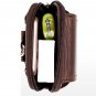 Rsslyn 6 Inches Fanny Packs for Men Bull Skin Genuine Leather Bags for Boys LMF24-387 Black Packs