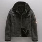 Rsslyn Air Force Pilot Leather Jacket for Men Plus Velvet Thick Winter Coats for Boys LMF24-391