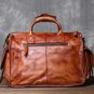 Rsslyn 9 Pockets Handcarry Travels Men Genuine Leather Birthday Gift LMF24-398 Leather Bags for Men