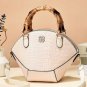 Rsslyn Mothers Day Gift Pink Leather Bags with Bamboo Handle Bags for Women LMF24-401 Pink Totes