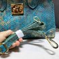 Rsslyn Luxury Bags Blue Leather Turquoise Blue Bags for Women Purse Aquamarine Blue Totes LMF24-404