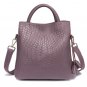 Rsslyn Genuine Leather Black Totes Bucket Bag for Women Black Messenger Bag LMF24-407 Black Leather