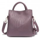 Rsslyn 12 Inches Tall Lavender Bag Leather Bags for Women Baskwetweave Fashion Totes LMF24-408